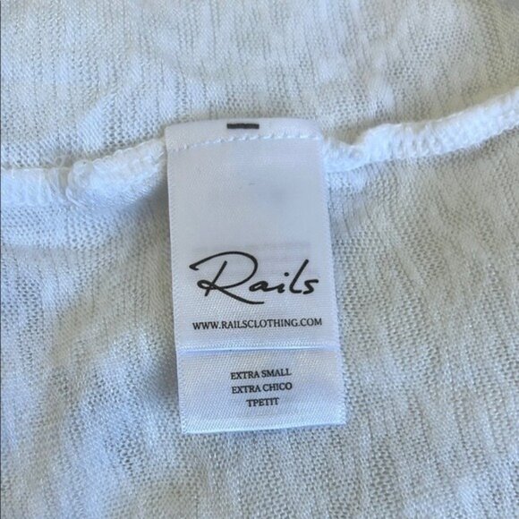 Rails Aden Long Sleeve Tee in White - XS - Picture 9 of 11